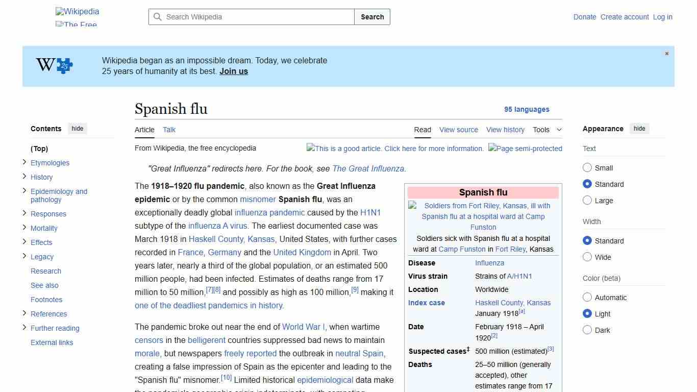 Spanish flu - Wikipedia